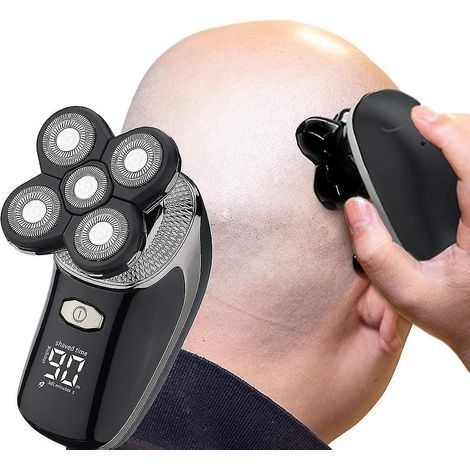 Kit rasage électrique homme tête chauve tondeuse barbe coupe-cheveux sec humide rechargeable (1/5)