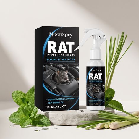 Nagetierabwehrspray, mit Duftstoffen zur Abwehr von Nagetieren, hinterlässt keine Rückstände, geeignet für verschiedene Anwendungen im Haushalt – 120 ml -- DE (1/5)