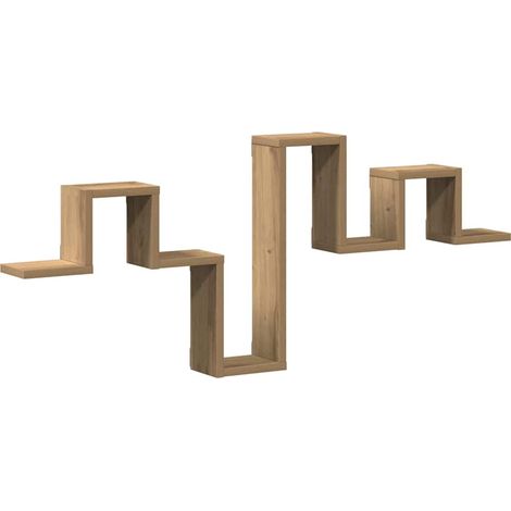 Maison Exclusive - Wandregal Wandmontiert Artisan-Eiche 104,5 x 4 (1/5)