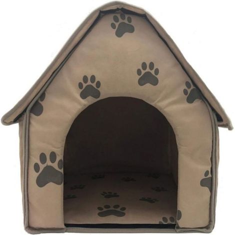 Niche Pour Animal - 47 X 49 X 49 Cm - Pliable Portable Pour Chien Et Chat - Marron - 1 Pièce (1/5)