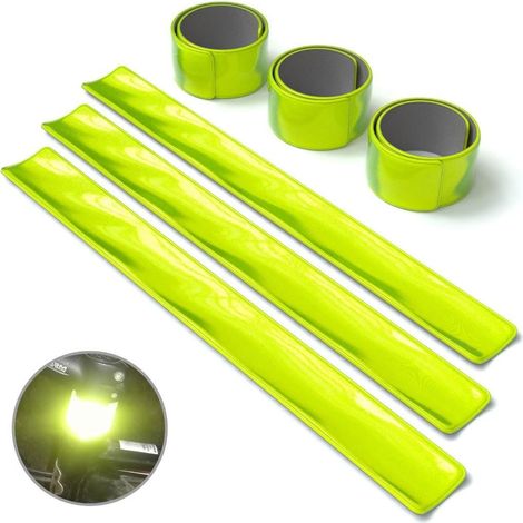 Brazalete reflectante de advertencia, 10 unidades, PARA MUÑECA Y BICICLETA
