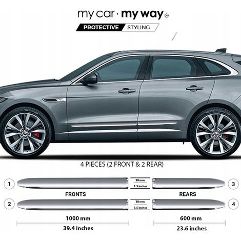 Jaguar F-Pace - Molduras protectoras cromadas para las puertas (1/3)