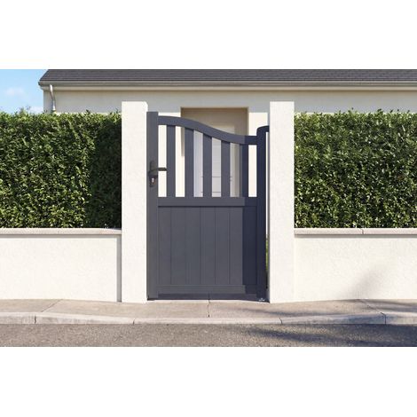 Portillon 1m MEIJE H.160cm aluminium gris