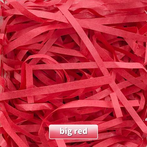 Shredded Paper - 100 G - Red - Gift Box Filler - Wedding Birthday Christmas Packaging - 1 Piece (1/5)