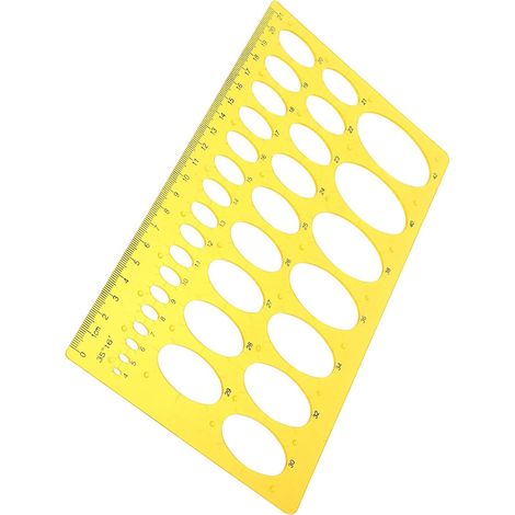 Gabarit d'outil de dessin architectural en plastique orange (1/5)