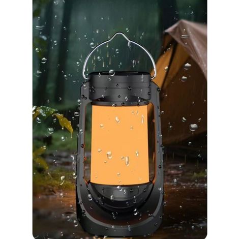 Lampe camping LED rétro - 1 pièce, rechargeable USB 6 vitesses - Blanc, jaune, flamme Cuneary (1/5)