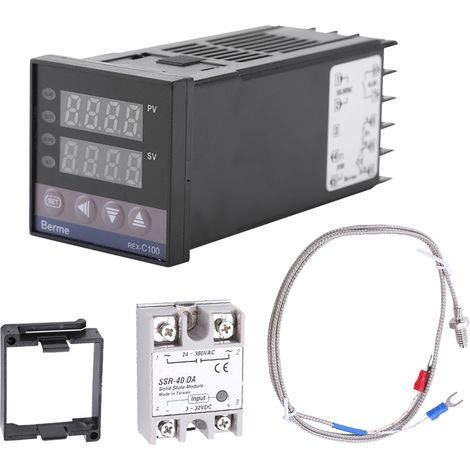 0℃ 1300℃ REX-C100 Alarm Digitaler LED-PID-Temperaturregler-Kits AC110V-240V (1/5)