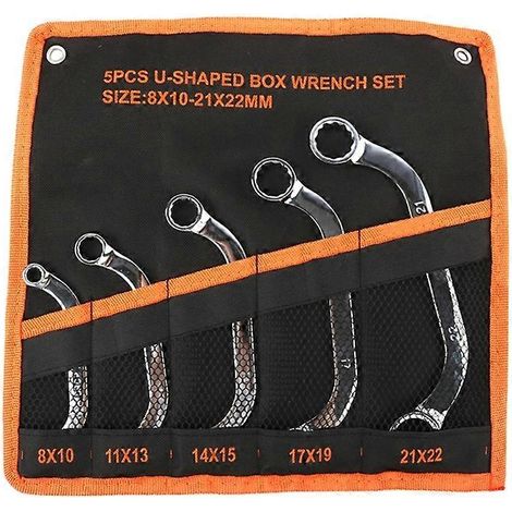 Jeu de 5 clés mixtes à cliquet en métal de 8 à 22 mm pour la réparation automobile (1/5)