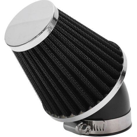 Filtre à air conique noir à 45 degrés, compatible avec les motos, les VTT, les motos de motocross et les motos de motocross, diamètre intérieur de 48 mm. (1/5)