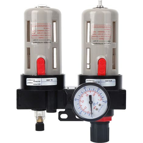 Water/oil separator, compressed air filter, source treatment with pressure gauge BFC4000 - Complete treatment (1/5)