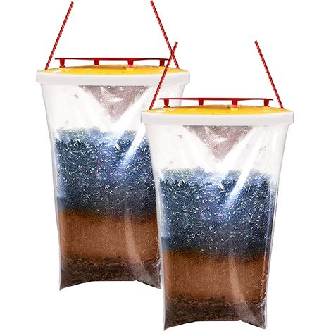 Piège à mouches - Les sacs pièges à mouches peuvent attraper et tuer jusqu'à 20 000 mouches, insectes et punaises (paquet de 2)