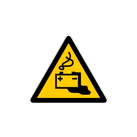 Panneau Danger attention batterie - Rigide Triangle 100mm - 4180267