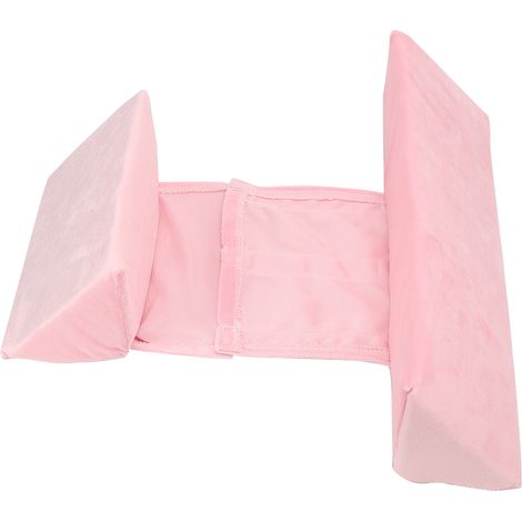Oreiller de positionnement pour bébé dormant sur le côté, anti-régurgitations de lait (rose) (1/5)