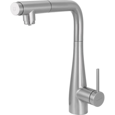 Mezclador de cocina con conexión para filtro de agua en color acero cepillado Deante ERIDAN BREF75M  acero inoxidable cepillado (1/5)