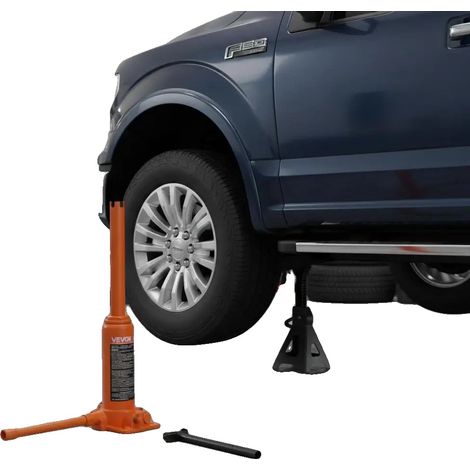 Crick hydraulique, capacité de 4 tonnes, plage de levage réglable, vert armée (1/2)