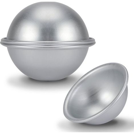 Fdit 8 cm Aluminium Halbkugel Kuchenform 4 Stück für perfekte Kuchenkreationen (1/5)
