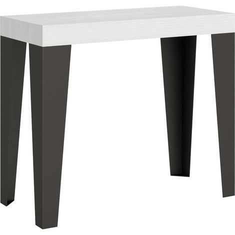 Consolle FLAME SMALL Bianco Frassino allungabile a 196 cm (1/5)