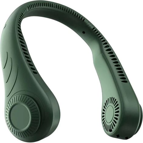 Ventilateur de cou suspendu sans pales haute capacité Xfamily Cndb 01 4000mAh, Vert (Importé)