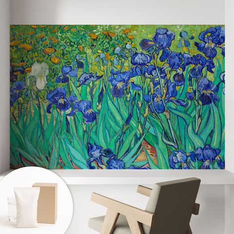 Papier peint intissé mural avec imprimé motifs décoratifs - style contemporain - Colle incluse gratuite Fleurs de jardin 104x70 cm (1/5)