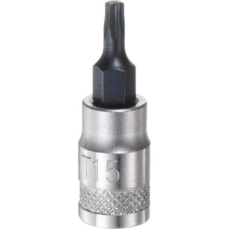 Torx Embout Douille T15 1/4" Entraînement 1,46" L (1/5)