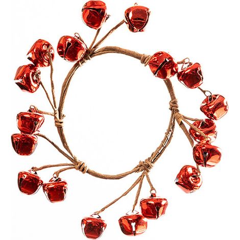 Guirlande De Fleurs En Fer Forgé - Anneau Porte-Bougie Pour Bougies Cylindriques Électroniques Ou En Boîte - Diamètre Externe 12 Cm - Rouge - 1 Pièce (1/5)