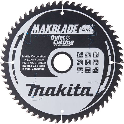 Makita MAKBLADE+ Lame de scie 216x30x60Z - B-32502