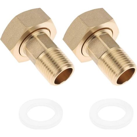 2 Pièces Adaptateur de Couplage pour Pompe de Circulation R1/2" Vers G1" Connecteur en Laiton de 15 Mm de Diamètre Intérieur 4092743