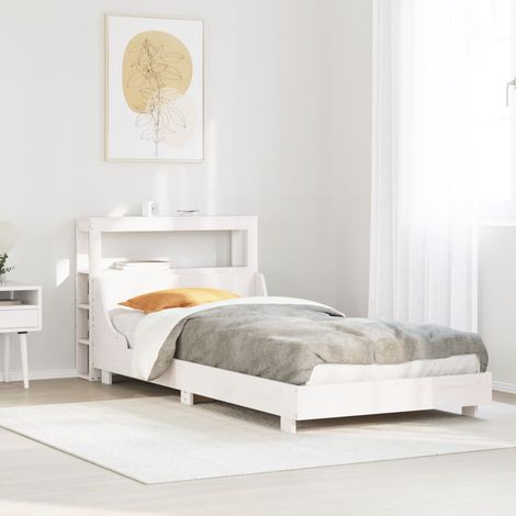 Estructura de cama sin colchón madera maciza blanca 90x190 cm vidaXL (1/5)