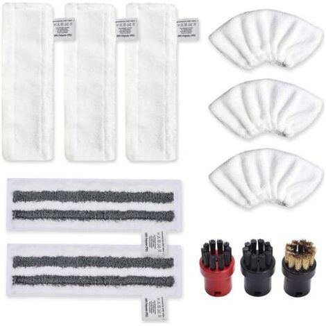 Accessoire pour Karcher Easyfix SC2 SC3 SC4 SC5 Bonnettes Microfibre Lingettes Serpillière Chiffons Brosses à Buse Ronde pour Nettoyeur Vapeur Pièces de Rechange