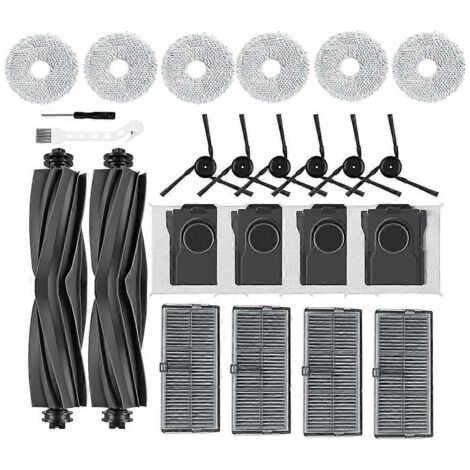 Pour robot aspirateur Dreame L40 Ultra/ X40 Ultra/ X40 Master/Mova P10/ P50 Pro Ultra : brosse latérale principale, filtre de nettoyage, sac à poussière