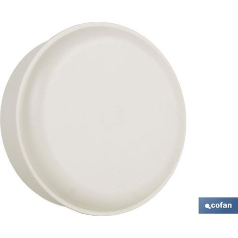 Caja estanca de superficie redonda con 8 entradas Ø80,5x32mm IP55 con tapa redonda y roscada fabricada en termoplástico color bl