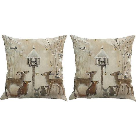 Lot de 2 housses de coussin pour canapé (1/3)