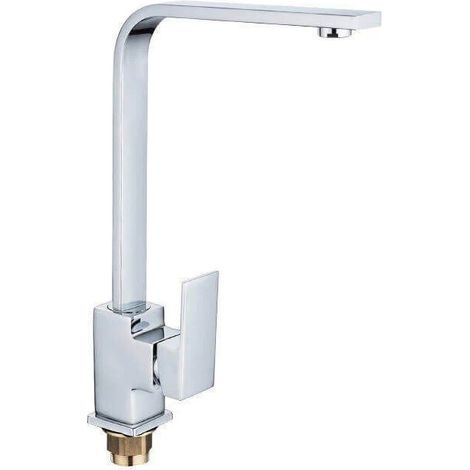 Grifo de cocina cromado Singapore con caño alto giratorio