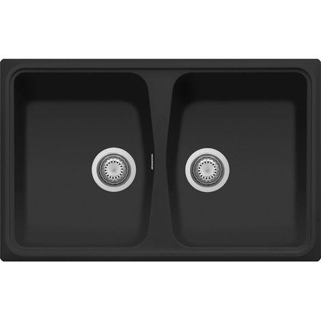 Lavello composito cucina Plados SP0792 due vasche - UG 70 Nero Matt