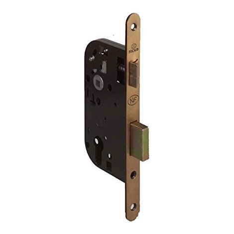 Serrure à encastrer Axe 50 mm pour Porte d’Entrée, Coloris Noir