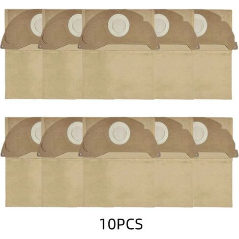 Paquete de 10 bolsas para aspiradora, repuesto para Kärcher WD2, números 6.904-322.0, WD 2.200 a 2.550, filtro de papel. (1/5)