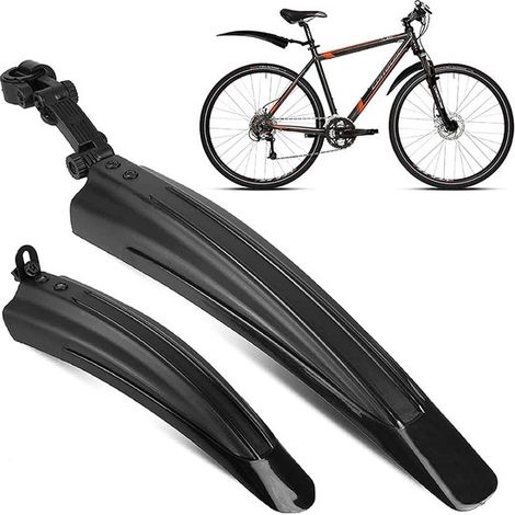 Garde-boue réglables pour vélos, accessoires de vélo, pour roues de 20 à 26 pouces (51 à 66 cm), bavettes de protection avant et arrière. (1/5)