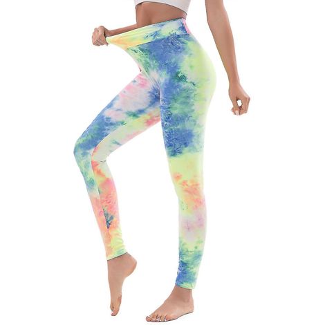 Bedruckte Push-up-Leggings für Sport, Bodybuilding und Yoga, hoher Bund, Größe XXL, lila und blau. (1/4)