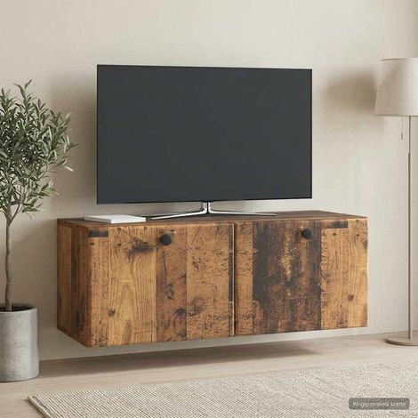 vidaXL Wall-Mounted TV Cabinet 78.5 x 31 x 30 cm Old Wood (1/5)
