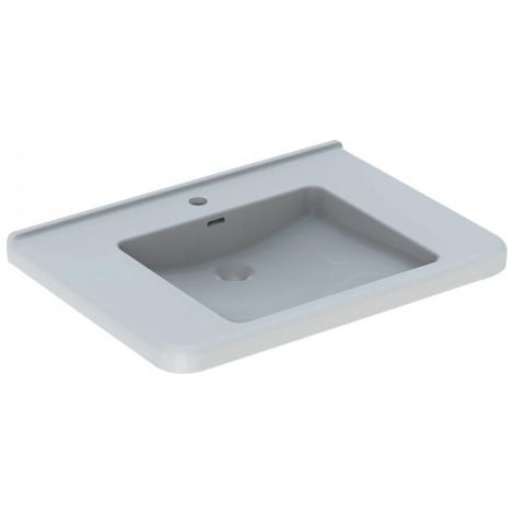 GE Renova Comfort Carré WT sans obstacle 75x55cm, avec poignée, avec rebord, blanc
