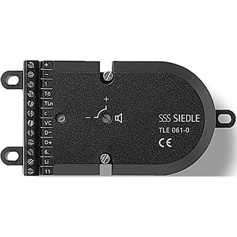 SIEDLE & SÖHNE TECHNIQUE DE HAUT-PARLEUR DE PORTE TLE 061-01 POUR 1 + N, SW HAUT-PARLEURS DE PORTE 4015739491803