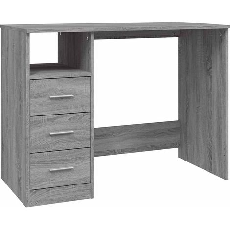 Maison Exclusive - Scrivania Cassetti Grigio Sonoma 102x50x76 cm Legno Multistrato