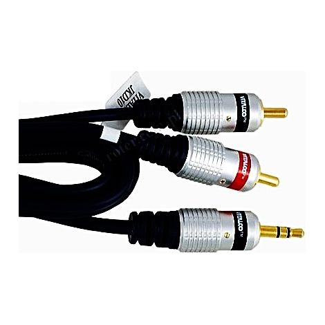 FICHE PRISE DE CÂBLE 3,5 MM - 2XRCA HQ VITALCO 3M