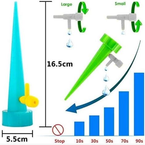 Goutte à Goutte Bouteille,Dispositif d'Arrosage Automatique Pour Plantes,Irrigation Goutte à Goutte Kit,Irrigation Goutte,12 PCS (1/3)