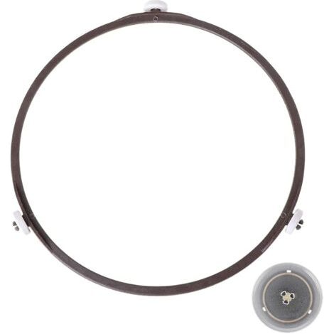 Support plateau tournant universel de 22cm,Anneau Rotatif Micro-ondes de Plateau Tournant pour Universel Support en Verre 22cm Diamètre (Brun)