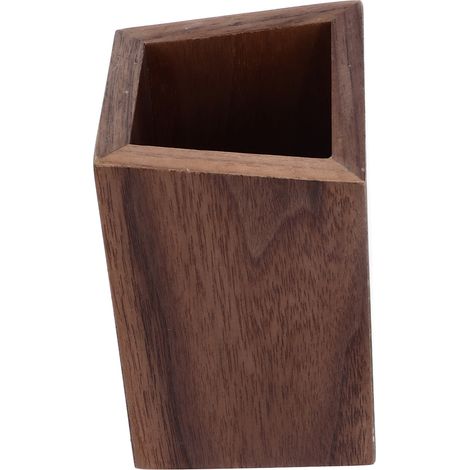 Porte-stylo en bois design géométrique grande capacité robuste durable portable (1/5)