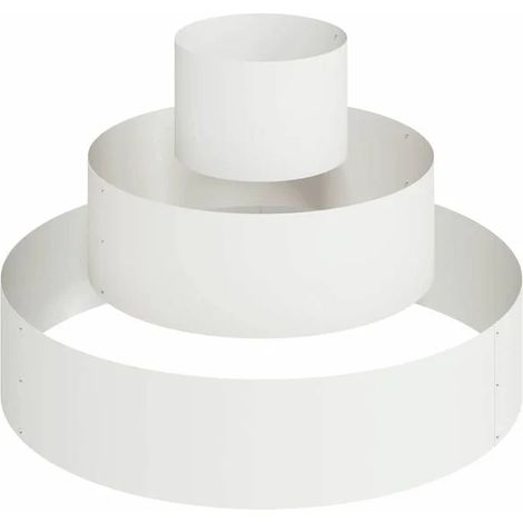 Pot de fleurs blanc pour jardin, 90 x 90 x 20 cm, acier laminé à froid (1/5)