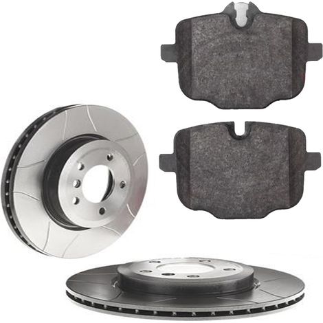 KIT FRENI POSTERIORI compatibile con BMW 6 (F12,F13,F06) - DISCHI + PASTIGLIE OEM: FDB4381 / A 00 431 / 18206 , 18675 /SOSTITUZIONE DIRETTA/BASSA POLVERE/SILENZIOSO