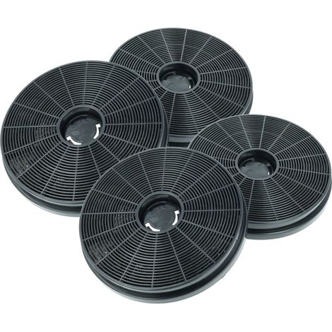 vhbw 4x Filtro a carboni attivi sostituisce Klarstein 10033740 per cappe aspiranti - 17,5 cm
