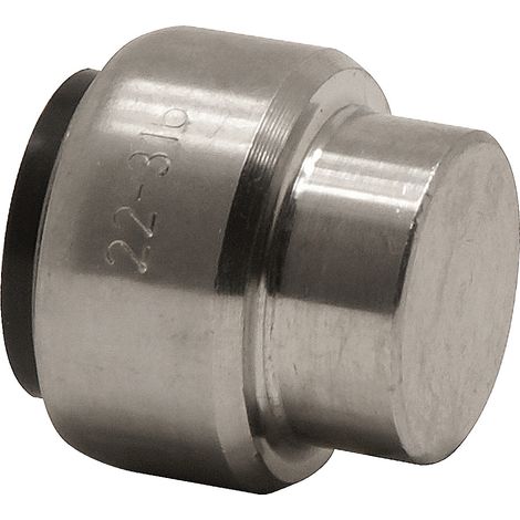Kappe 22 mm Edelstahl, TECTITE 316 TS301 (1/2)